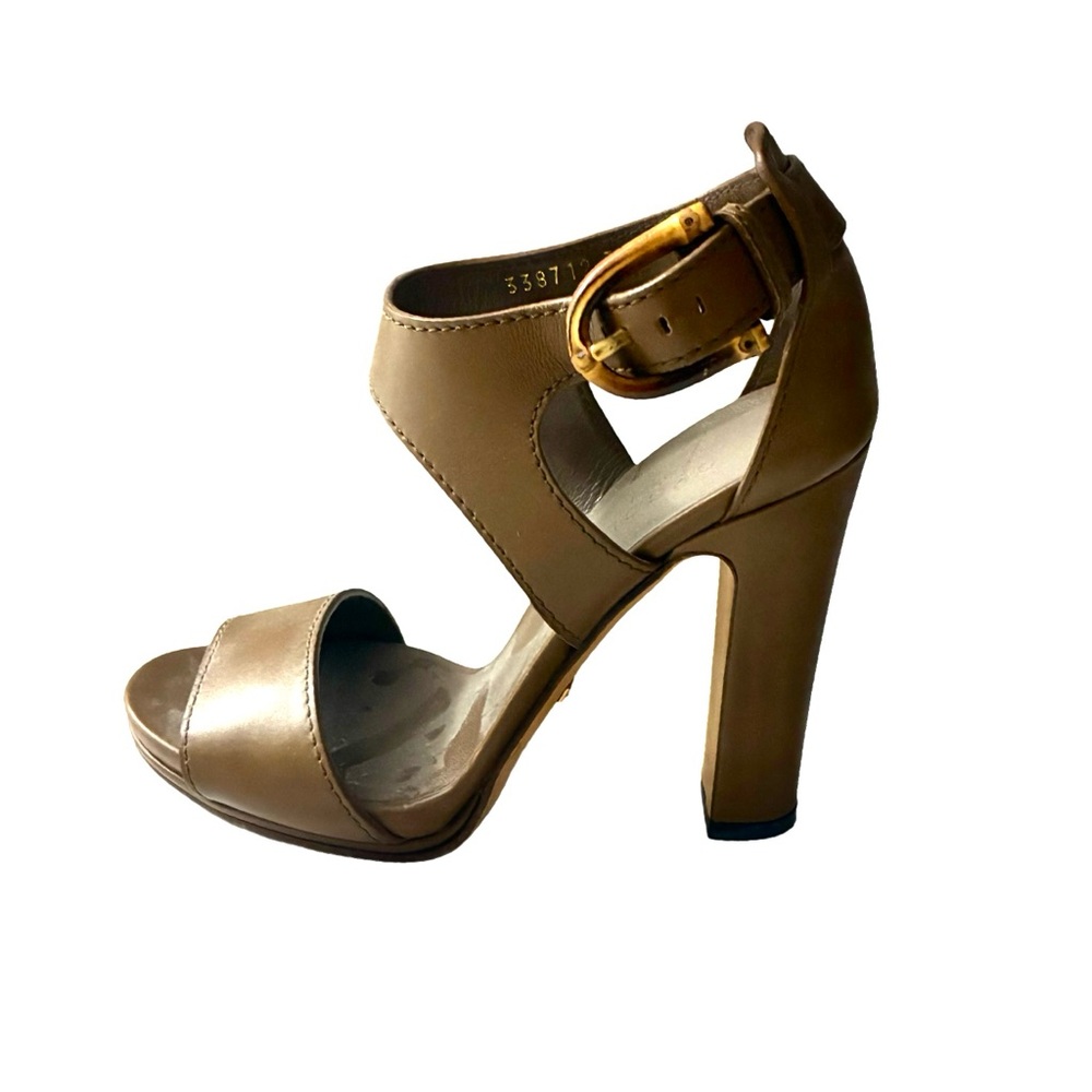 Gucci Brown Strappy Heels with Buckle sz36.5 $329